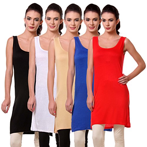 TeeMoods Womens Cotton Chemises, Long Slips-Pack of Five RS.1319 (62.00% Off) - Amazon
