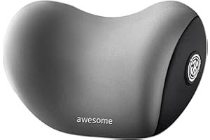 MIGIFTDY Poduszka na kark do samochodu, wygodna, oddychająca, z pianki z pamięcią kształtu, zdejmowana osłona (szara)