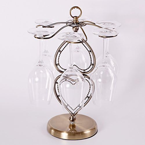 fashion red glass ornaments Creative home liquor cabinet hanging Cup holder bar hanging wine glass rack-B