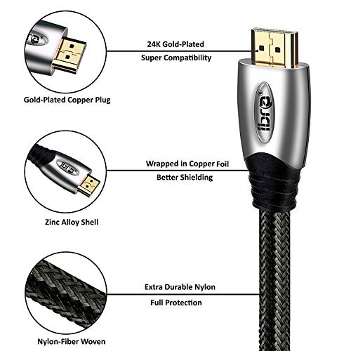 IBRA® 3M PLATINUM HDMI Kabel (2160p, 1.4 High-Speed-Ethernet und 3D Ready,ULTRA HD) - 2