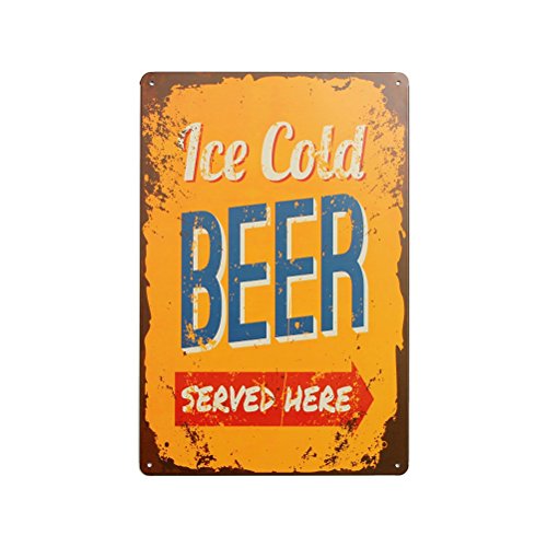 UEETEK Vintage Metal estaño signo cerveza taberna garaje Decor hogar 