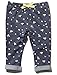 M&Co Baby Girl Full Length Turn Up Butterfly Print Bow Waist Denim Look Jegging Trousers Denim 2/3 Yr