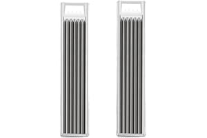 Frypay 12 Pièces Recharges de Graphite Crayons de Charpentier, 2.8mm Recharges de Crayons de Charpentier, Réutilisables Charpentier