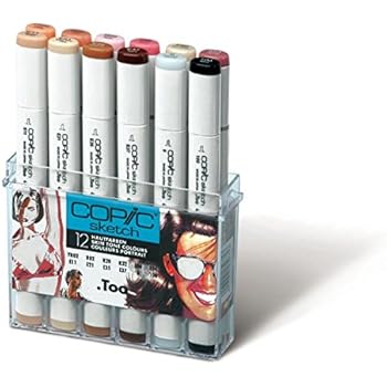 Copic Sketch Marker Set Skin Tones Pack Of 12