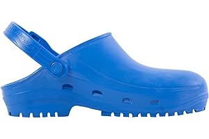 REPOSA Max - Zoccoli Sanitari Donna e Uomo in Gomma con Suola Antiscivolo SRC, Ciabatte Sanitarie Anatomiche con Laccetto Regolabile, Scarpe Sanitarie Sterilizzabili Antishock Traspiranti Leggere