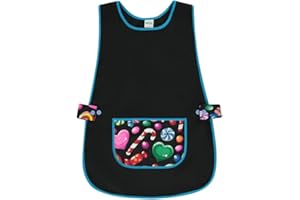 Siry Work Grembiule Scuola Infanzia, Cucina Donna, Taglia Unica, Regolabile in Vita con Due Bottoni che lo Rendono Facile da Indossare, Made in Italy, Art. Dalia