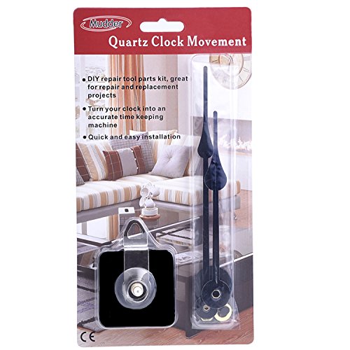 Mudder Lange Spindel Quarz Uhrwerk, Maximale Zifferblatte von 3/ 5 Zoll dick, Gesamtschaftlänge von 1- 1/ 10 Zoll - 6