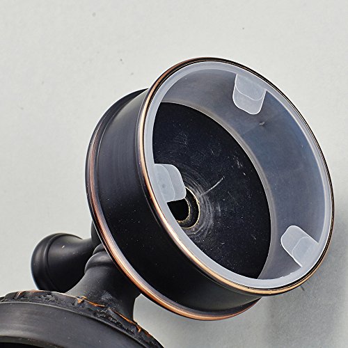 Weare Home Alle Messing Antik Vintage Retro Design Schwarz Öl rubbed Bronze finished Toilettenbürstenhalter mit keramik Becher für Badezimmer Wandhalerung Bohren Wandmontag - 6