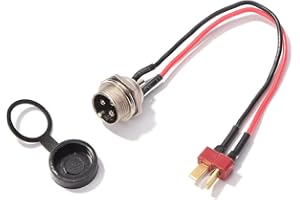 DOMYBEST FR Domybest Port de Charge Trotinette électrique Prise de Port de Charge à Tête en T Pièces de Rechange pour Scooter électrique KUGOO M4 Pro