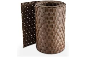 RETELANDIA L'OUTLET DELLE RECINZIONI RETELANDIA - Striscia Rattan per Recinzione Marrone cm 19x10 m frangisole. Schermatura Privacy 100% Pannelli recinzioni in Rete Metallica