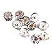 Importe 10Pc 20mm Rhinestone Chunky Snap Button for Bracelet Necklace Antique Silver RS.670.00