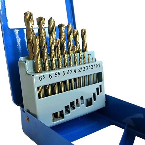 S&R Metallbohrer Set 1,0 – 10 mm , 19 Stk, DIN 338, HSS COBALT, Kobaltlegiert, C-Schliff nach DIN 1412 135°, geschliffen, Metallbox. Profi-Qualität - 3
