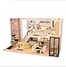 Produktbild DIY Kleines Haus Modell Puzzle, Gebäudemodell Montage, Puppenhaus Miniatur Kit Spielzeug, Kreative Geburtstagsgeschenk ,Modernen Stil Handgefertigte Handwerk Gib dir Glück