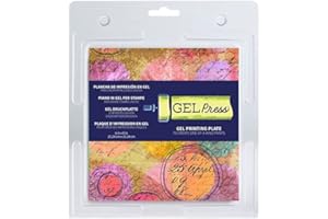 Gel Press Plaque d’Impression en Gel 15,24x15,24cm, Transparent, taille unique