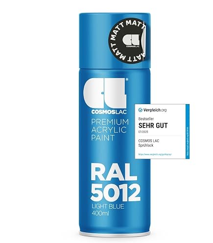 LudwigLacke RAL 5012 Lichtblau Seidenmatt – 400 Ml Sprühlack Für Innen & Außen