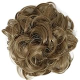 PRETTYSHOP XXXL Hairpiece Hair Wrap Scrunchie Scrunchy Updos, VOLUMINOUS, Curly Messy Bun, dirty blonde #22T HW13