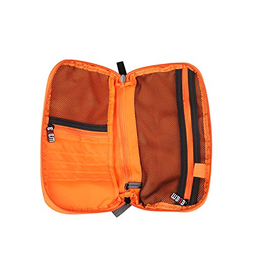 BUBM Organizer Tragetasche USB-Speicherstick Karte Bewahrungstasche für Elektronische Zubehöre Reise Organisasor Tasche mit Griff (Klein, Grau） - 5
