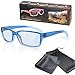 Produktbild SJ3D Passive 3D Brille für Kinder – Blau / Transparent - Polfilterbrille zirkular polarisiert - Für RealD 3D Kino & TV: LG Cinema 3D Philips Easy 3D Telefunken Toshiba 3D Natural Vizio 3D und 3DTVs von SONY Grundig Panasonic Hisense CMX uvm. - Inkl. Mikrofaser Brillenbeutel und Putztuch