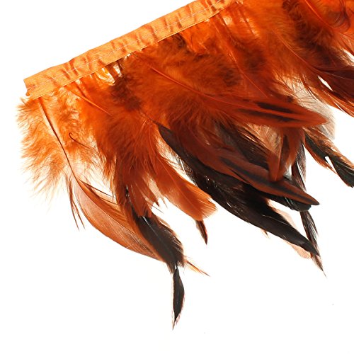 KING DO WAY 100 Stück Hahnenfedern Flügelfedern Hahn Federn Pad Feather Schmuckfeder DIY 8 Farbe kaffee - 6