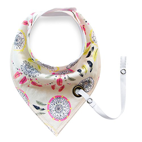 4er – packung unisex baby kleinkinder kopftuch leibchen mit druckknöpfen soft sabber aus bio – baumwolle dusche geschenkset superabsorbierende für kinderkrankheiten fütterung mit schnuller – clip - 5