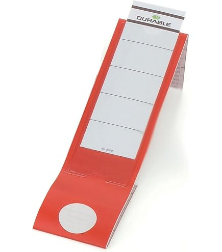 Durable 809103 Ordofix Lever Arch Spine Labels 40 X 390 Mm - Red, Pack Of 10 - View #13