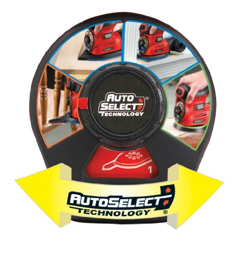 Black + Decker 220 Watt Multischleifer Autoselect 4-in-1 Schleifer, inklusive Zubehör und im Koffer, KA280K - 10