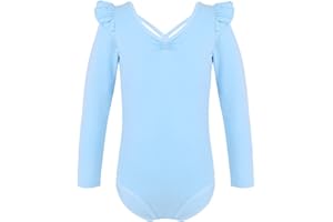 IEFIEL Maillot de Danza Ballet Para Niña Maillot de Gimnasia Ritmica Body de Danza Clásica Disfraz de Bailarina Niña Ropa Ballet Niña