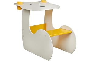 UMAY BABY Childrens Desk And Chair Wooden Kids Desk And Chair Childs Activity-Umay Study Desk (Yellow)