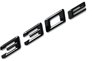 MCK Auto - 330e Black Glossy Wing Fender Front Rear Black Badge Logo Boot Emblem Sticker Adhesive Tuning