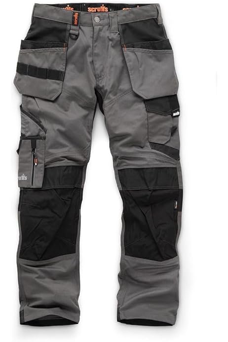 Scruffs Flex Work Flexible Slim Fit Trousers - Pro Flex Plus Holster 34R  Black : Amazon.co.uk: Fashion