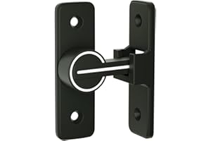 TAIPINTEE Verrou Serrure de Fermeture Porte Interieure Coulissante de Lumineux, ​90° Loquet de Crochet a Porte Bascule, Boulon de Verrouillage de Boucle Moraillon Antivol, pour Porte, Fenêtre (90 Degrés)