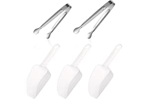 NYGGTYK Lot de 2 pinces à sucre, 3 pelles à glace, pince à sucre, pince à sucre candien, cuillère à pop-corn, pince à bonbons, convient pour servir des bonbons, du pop-corn et d'autres collations de