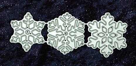 All Occasion Dies - 3 Small Snowflakes - Metal Craft Die