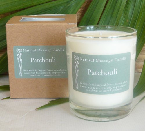 Heaven Scent Organic MASSAGE candle - PATCHOULI & CEDARWOODEssential Oils