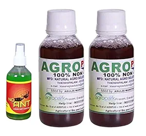 Agro Plus Am003_2 Pesticide (Reddish Brown Liquid, Pack of 2) and No Ant Liquid Control (100 ml)