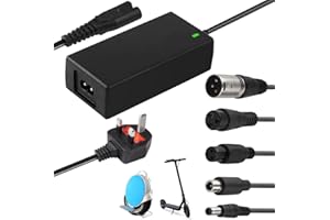 AVCXEC Electric Scooter Charger, 42V 2A Li-ion Battery Charger, Mobility Scooter Batteries Charger with 5 Connectors Power Adapter for Electric Scooters, Electric Bike, E-Scooter