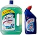 Lizol Disinfectant Floor Cleaner - 2000 ml (Jasmine) with Free Harpic - 500 ml RS.270.00