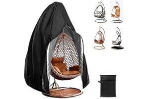 Erato wiszący pokrowiec na krzesło, wiszący pokrowiec na krzesło, wodoodporny pokrowiec na jajka, krzesło do mebli, balantek ogrodowych, 190 x 115 cm