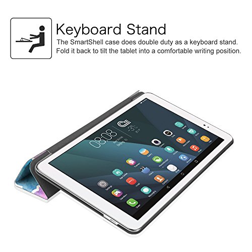 Fintie Huawei MediaPad T1 10.0 Hülle – Ultra Schlank Superleicht Ständer (SlimShell) Case Cover Schutzhülle Etui Tasche für Huawei MediaPad T1 10.0 LTE / WiFi (9,6 Zoll) Tablet-PC, Aquarell kariert - 7