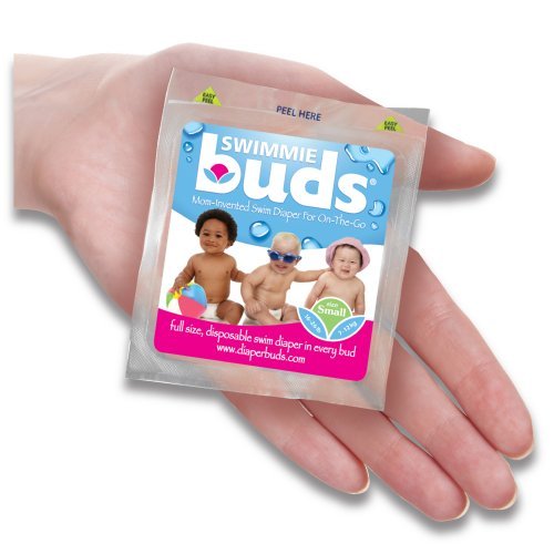 Diaperbuds Swimmiebuds Disposable Swim Diapers, (16-26 Pound), 12 Count (Pack of 4) UnitCount: 48 Size: 16-26 Pounds Infant, Baby, Child