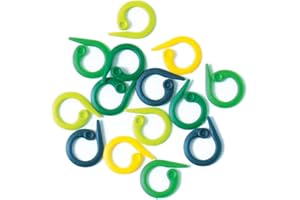 KnitPro Marcadores de Anillo Dividido, Mixto, Verde, Azul, Amarillo, 30 unidades