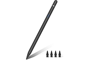 QDSYLQ Stift für iPad (2018-2023)–Hochpräzise & Neigung & Palm Rejection & 4 LED-Anzeige, Pencil 2. Generation Kompatibel mit iPad Pro 11"/12.9", iPad 6/7/8/9/10, iPad Air 3/4/5, iPad Mini 5/6 (Schwarz)