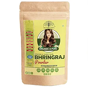 Hollywood Secrets 100% Pure Organic Bhringraj Powder For Hair Growth Elipta Alba