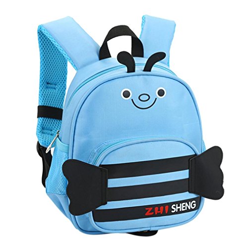 Preisvergleich Produktbild Kinder Rucksack, HUIHUI Cartoon Canvas Backpack Schultertaschen Wasserdicht Reiserucksack Outdoor Wanderrucksacke Rucksack Schultasche Mode 2018 verrückter (Blau)