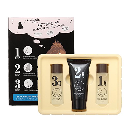 Gesichtsmask, LuckyFine 3 Steps Kits Blackhead Akne Mitesser entfernen Aktivkohle Maske Gesichtsmask - 6
