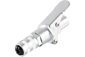 ADIFARE G.COUPLER Quick Release Grease Gun Coupler 2 Handle Grease Coupler Suitable for All Sae and Metric Zerk Couplers