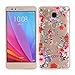 Produktbild Saxonia Schutzhülle Huawei Honor 5X Hülle Silikon Case Schutzhülle Ultra Slim Back Cover mit Motiv Rote Blumen Transparent