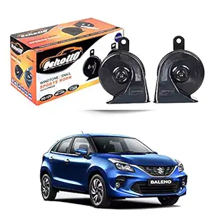 Oshotto 12V Car Horn- Trumpet Sound 2Pc Set(Low + High) Compatible with Maruti Baleno