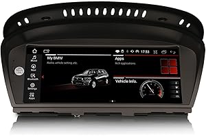 Erisin 8-Kern 8.8 Zoll CarPlay Android 12.0 GPS Autoradio Navi für BMW 3 Series E90 E91 E92 E93 5 Series E60 E61 6 Series E63 E64 CCC Unterstützt IPS Screen Bluetooth DAB+ Android Auto WiFi 4GB+64GB