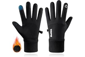 Ulhnei Fahrradhandschuhe Warme Winterhandschuhe Wasserabweisende Touchscreenhandschuhe Winddichte Laufhandschuhe rutschfeste für Männer Frauen zum Laufen, Radfahren, Klettern usw